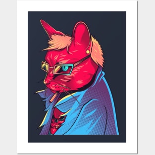 Funky Cat Posters and Art